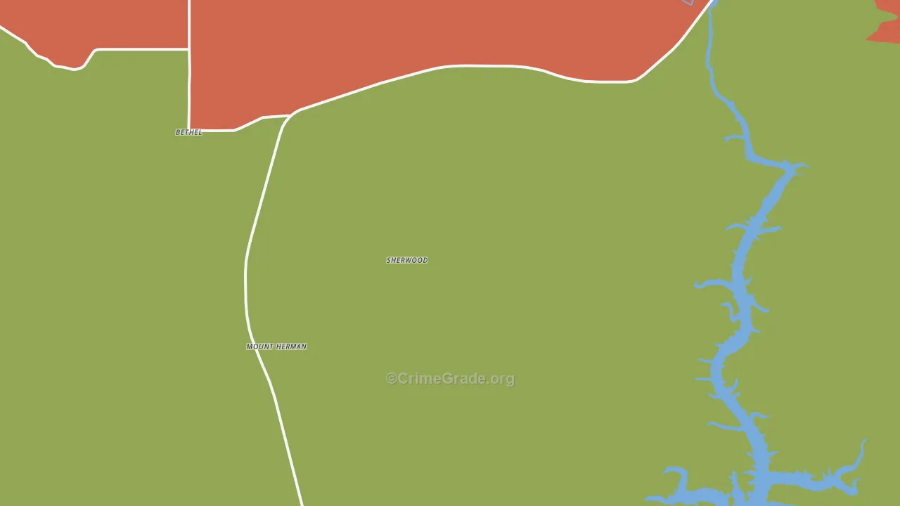 Sherwood, OK Map of Murder Rates