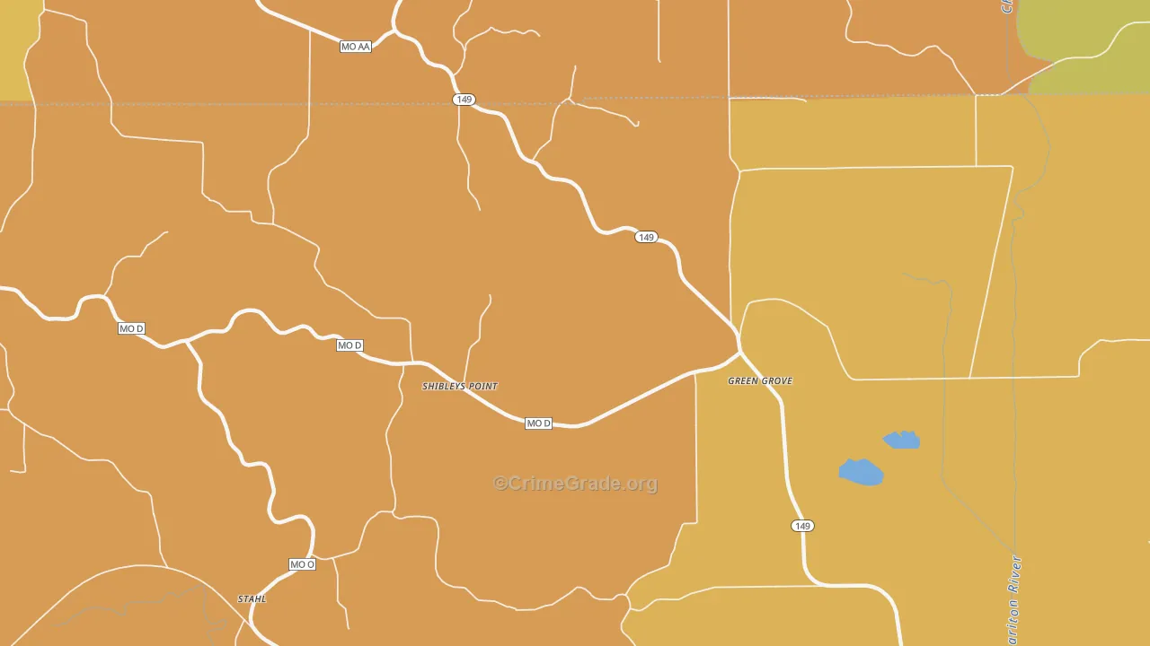 Shibleys Point, MO Map of Murder Rates