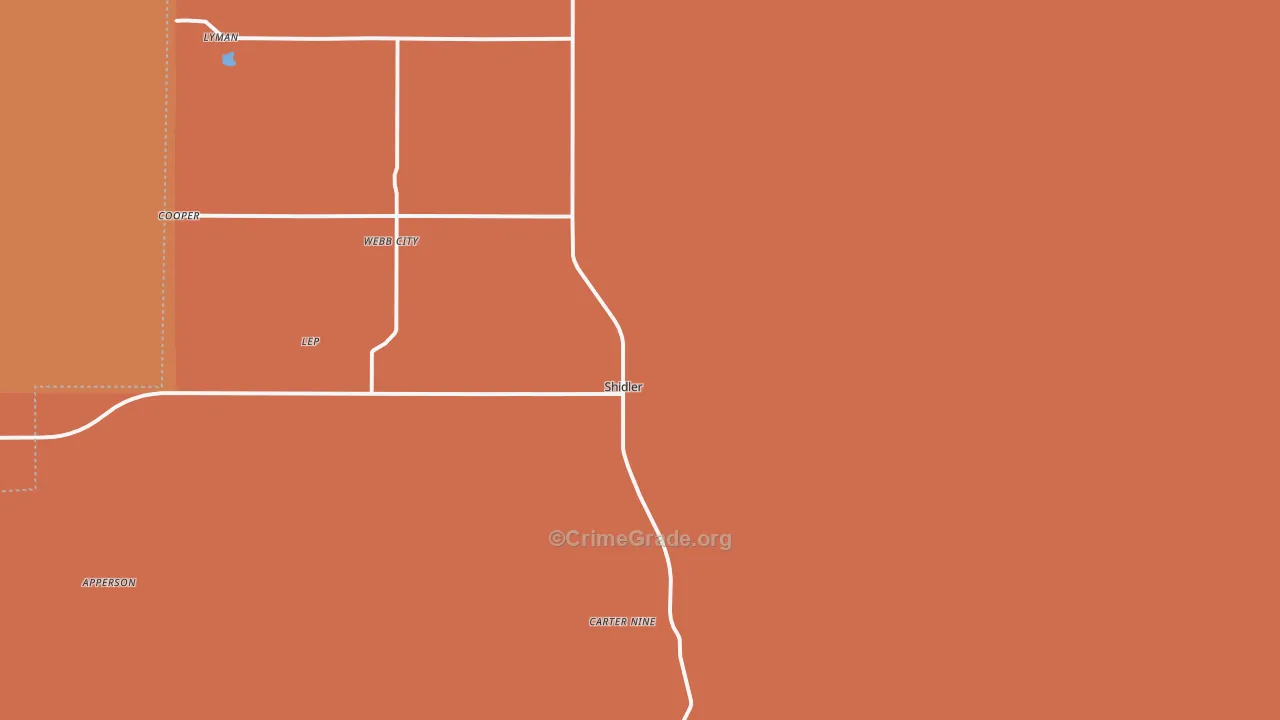 Shidler, OK Map of Murder Rates