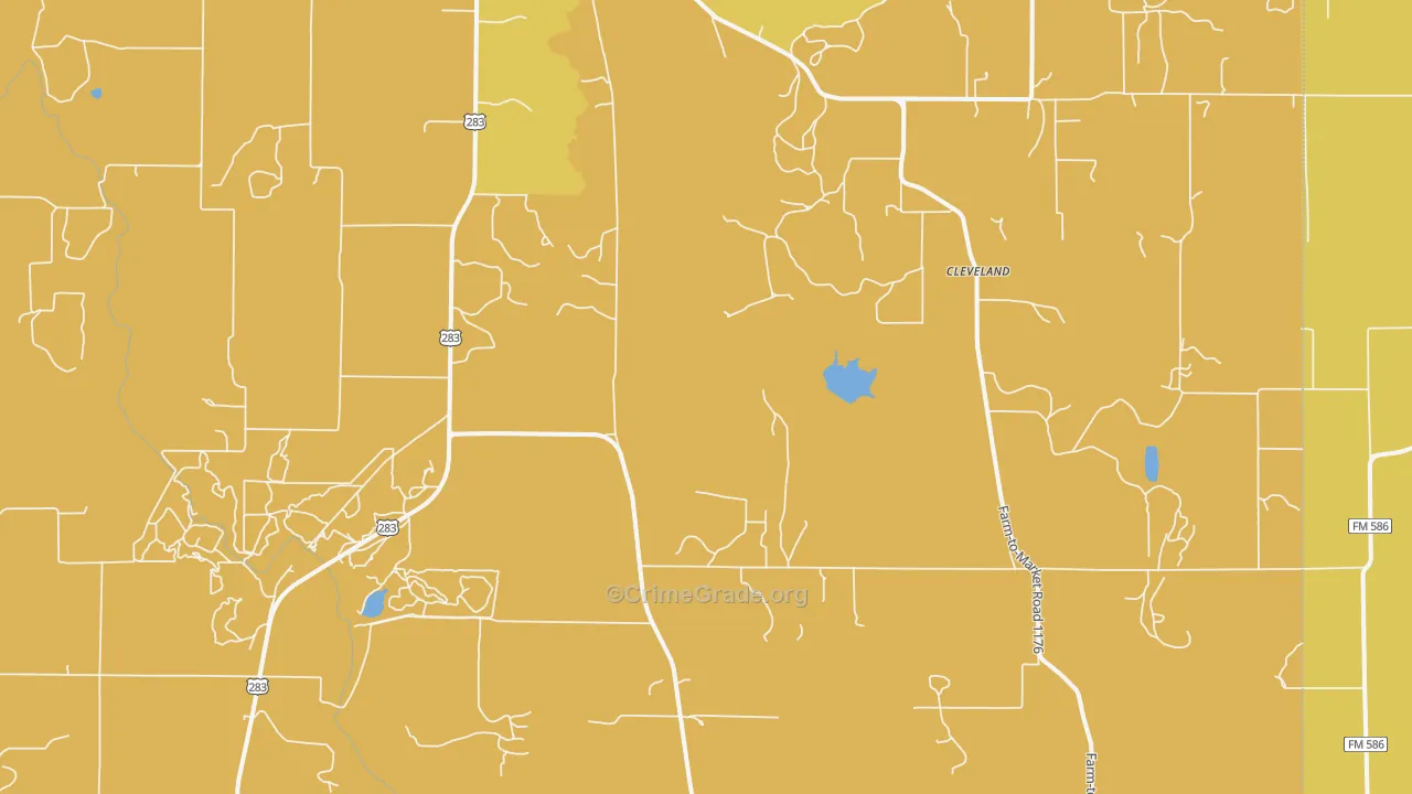 Shields, TX Map of Murder Rates