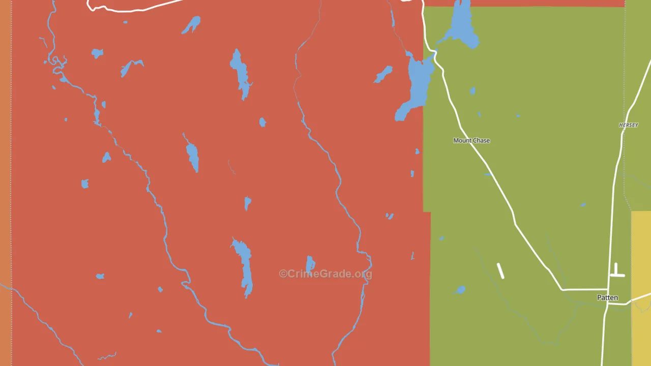 Shin Pond, ME Map of Murder Rates