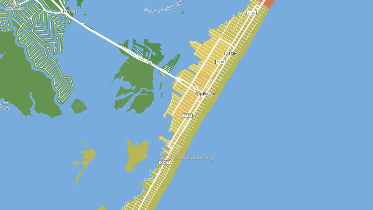 Ship Bottom, NJ Map of Murder Rates