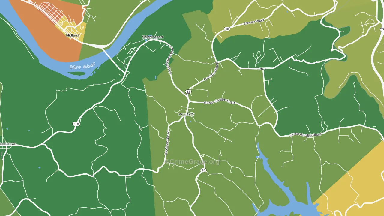 Shippingport, PA Map of Murder Rates