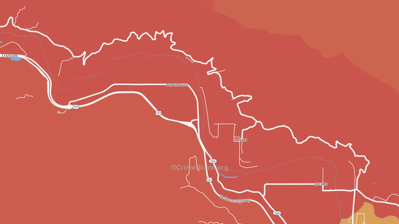 Shively, CA Map of Murder Rates