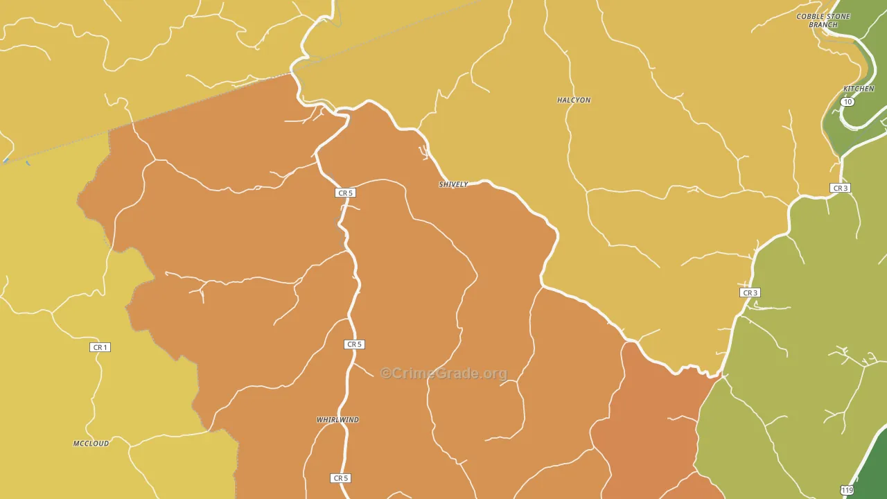 Shively, WV Map of Murder Rates
