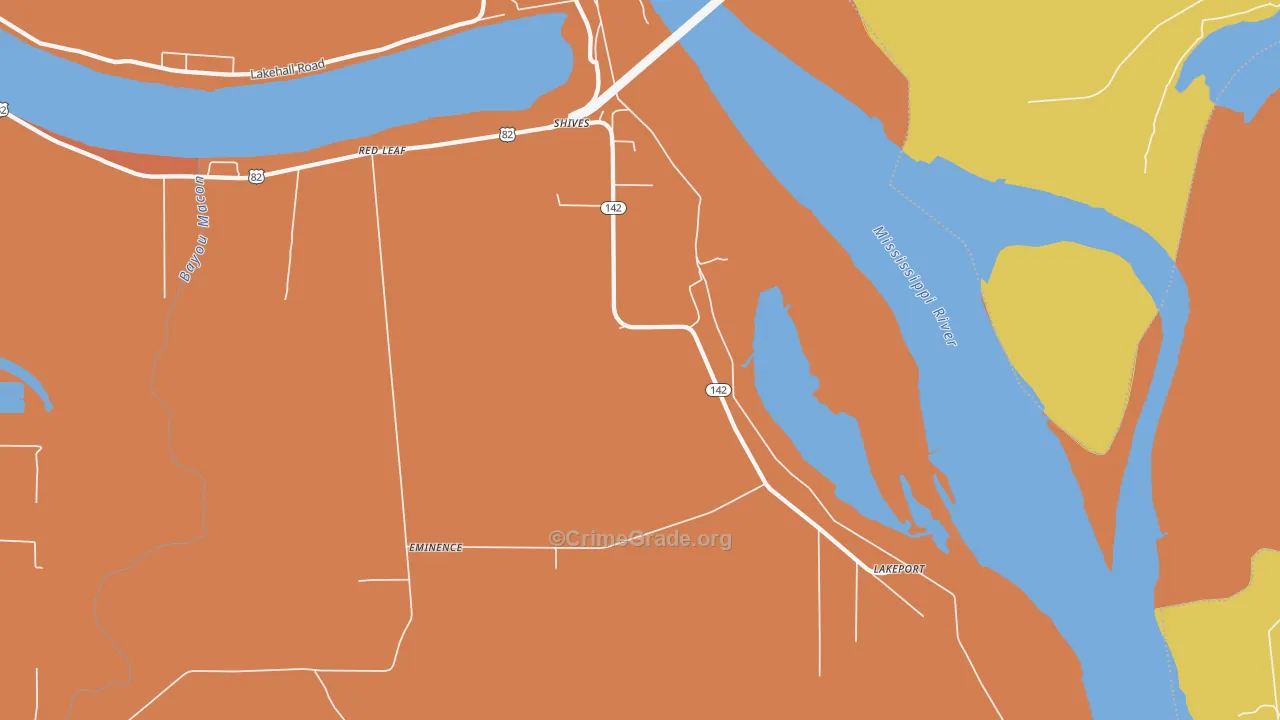 Shives, AR Map of Murder Rates