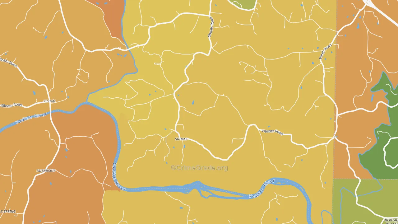 Shoal, NC Map of Murder Rates