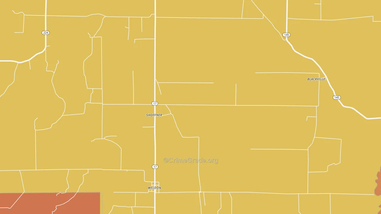 Shoffner, AR Map of Murder Rates