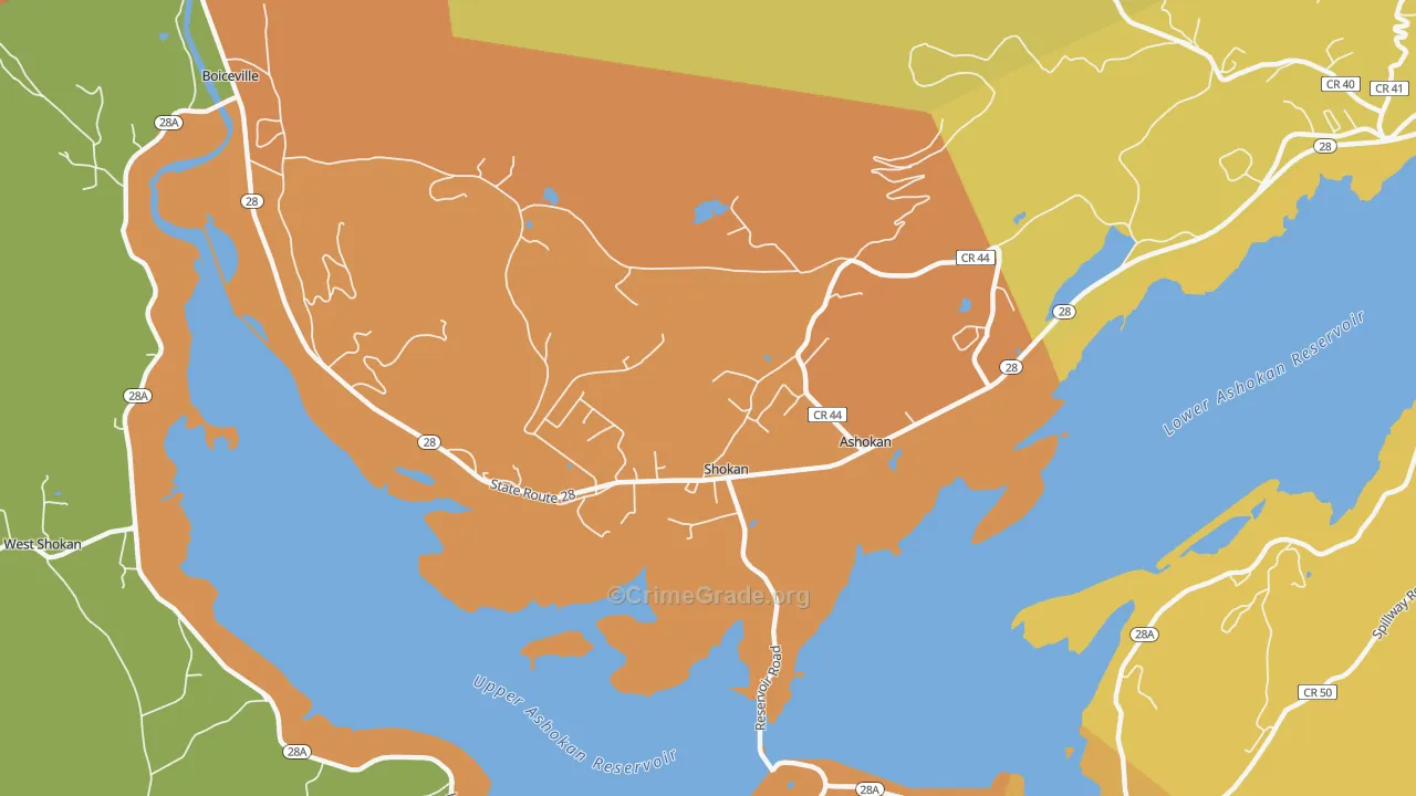 Shokan, NY Map of Murder Rates