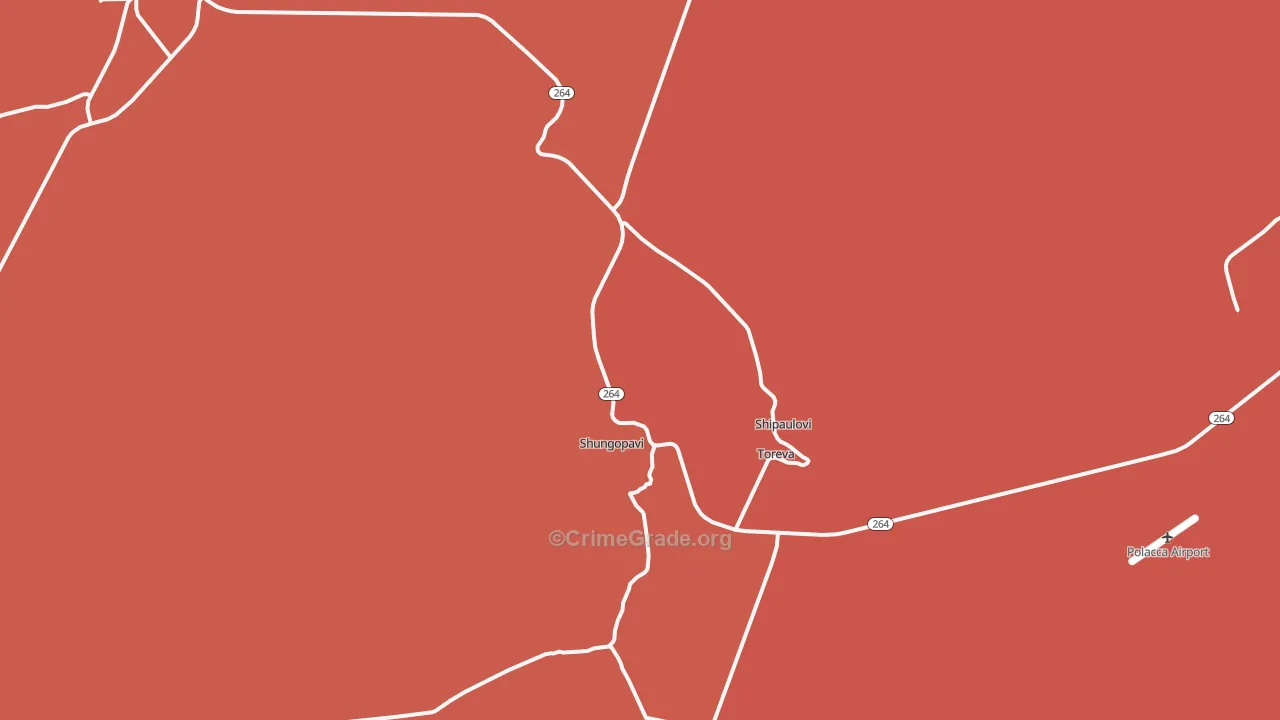 Shongopovi, AZ Map of Murder Rates
