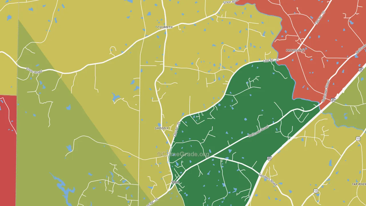 Shoofly, NC Map of Murder Rates