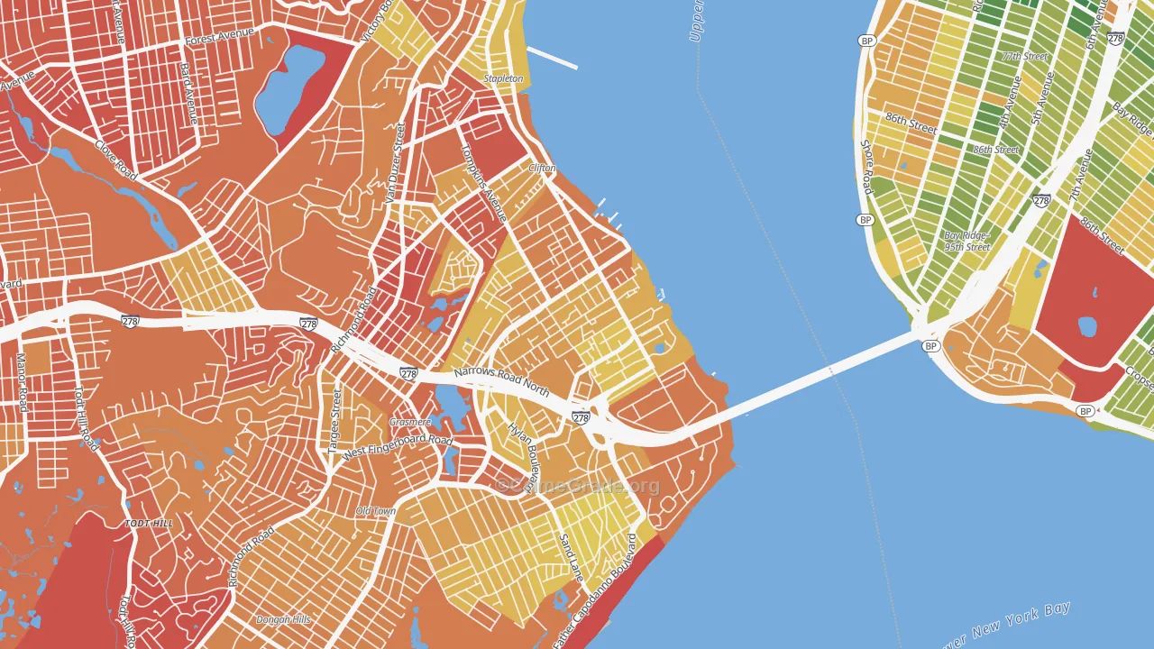 Shore Acres, Staten Island, NY Map of Murder Rates