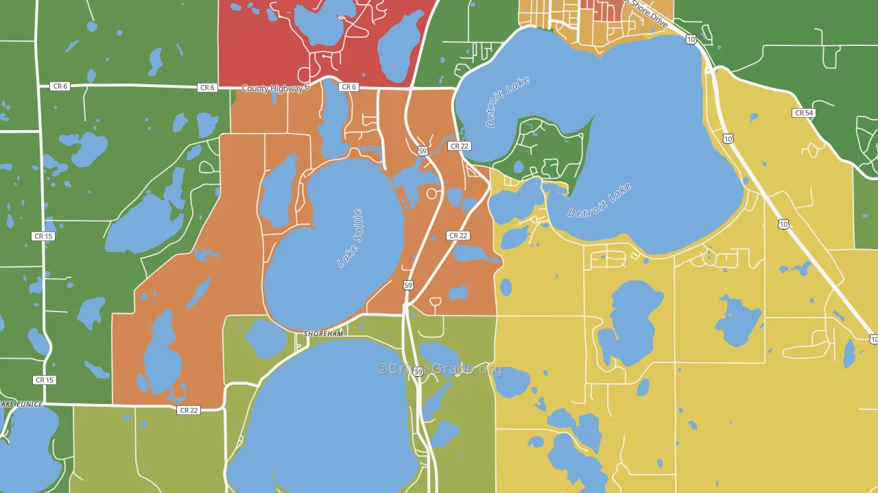 Shoreham, MN Map of Murder Rates