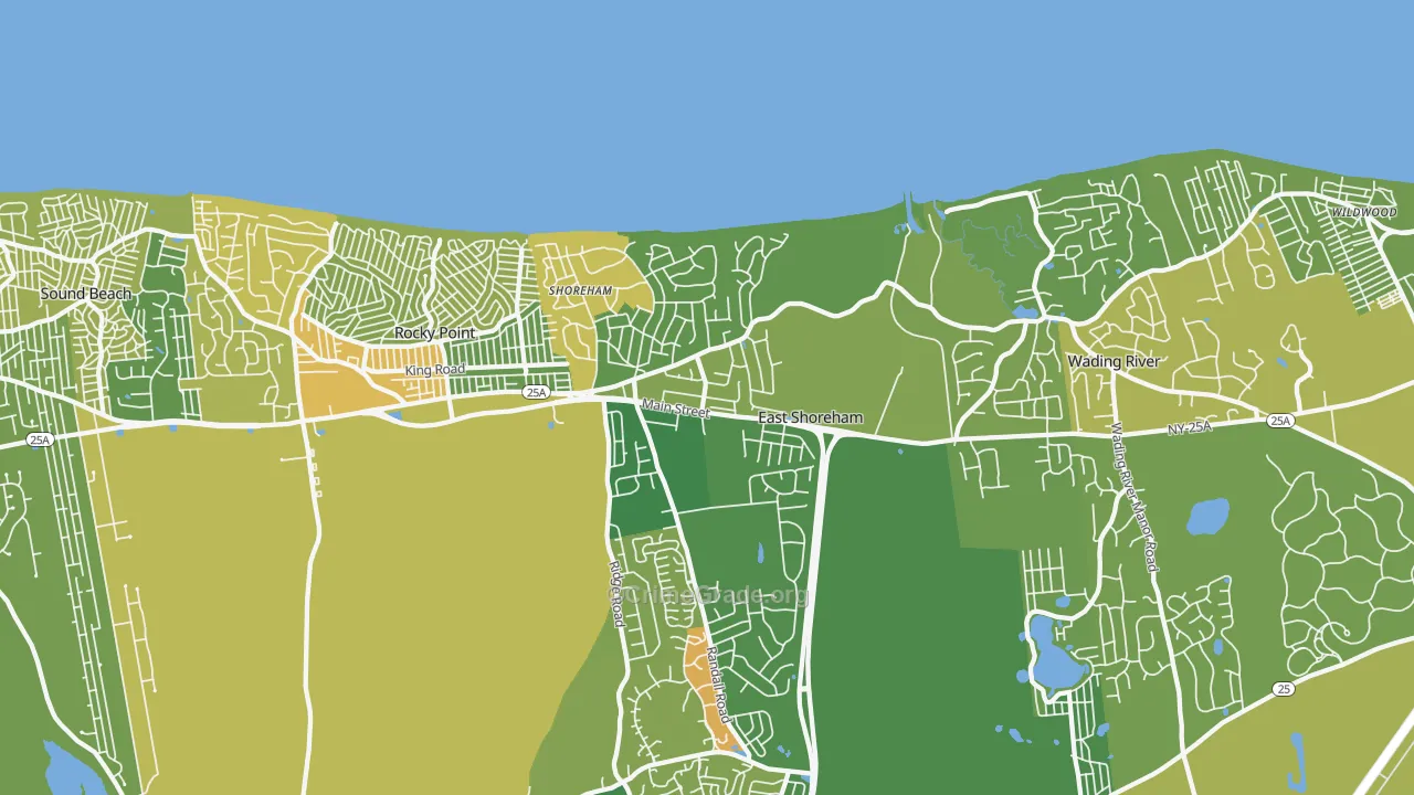 Shoreham, NY Map of Murder Rates