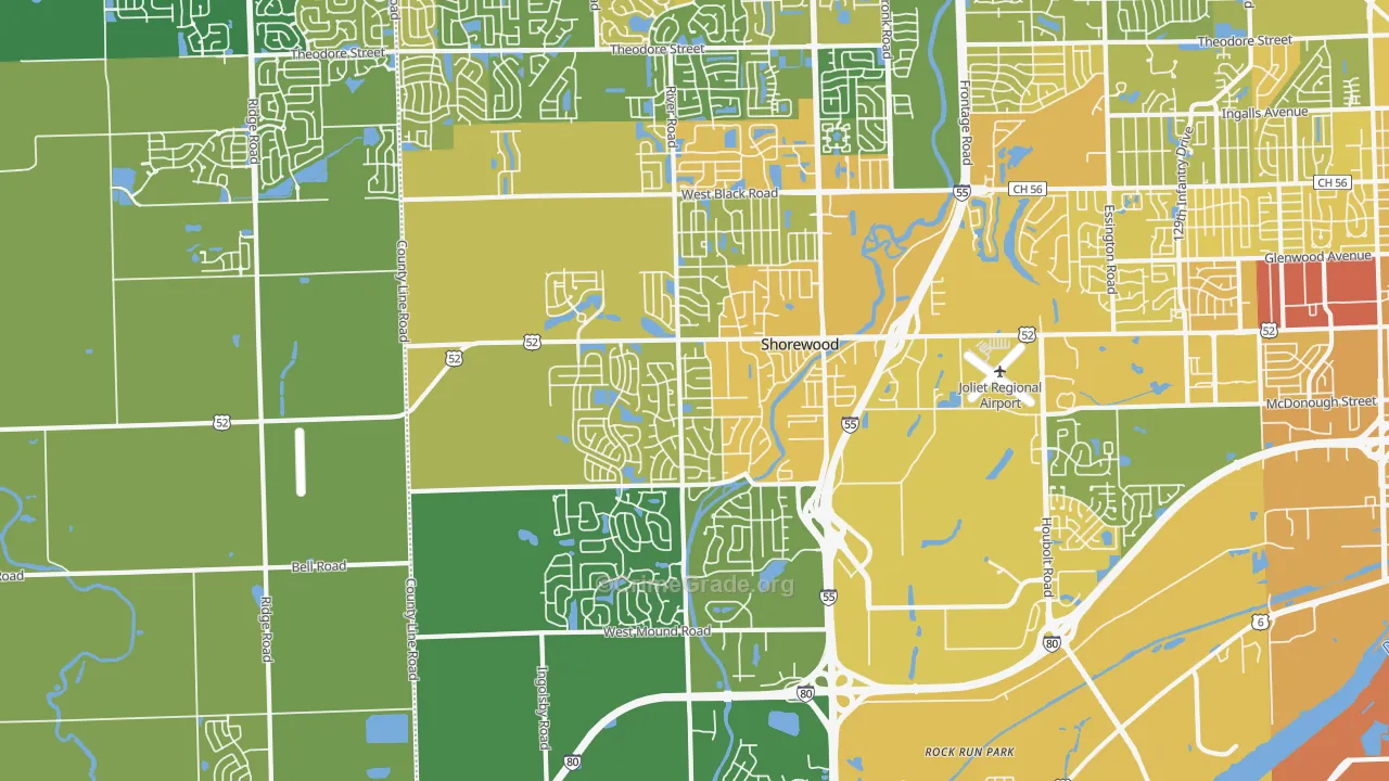 Shorewood, IL Map of Murder Rates