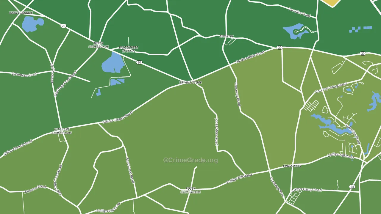 Shortly, DE Map of Murder Rates