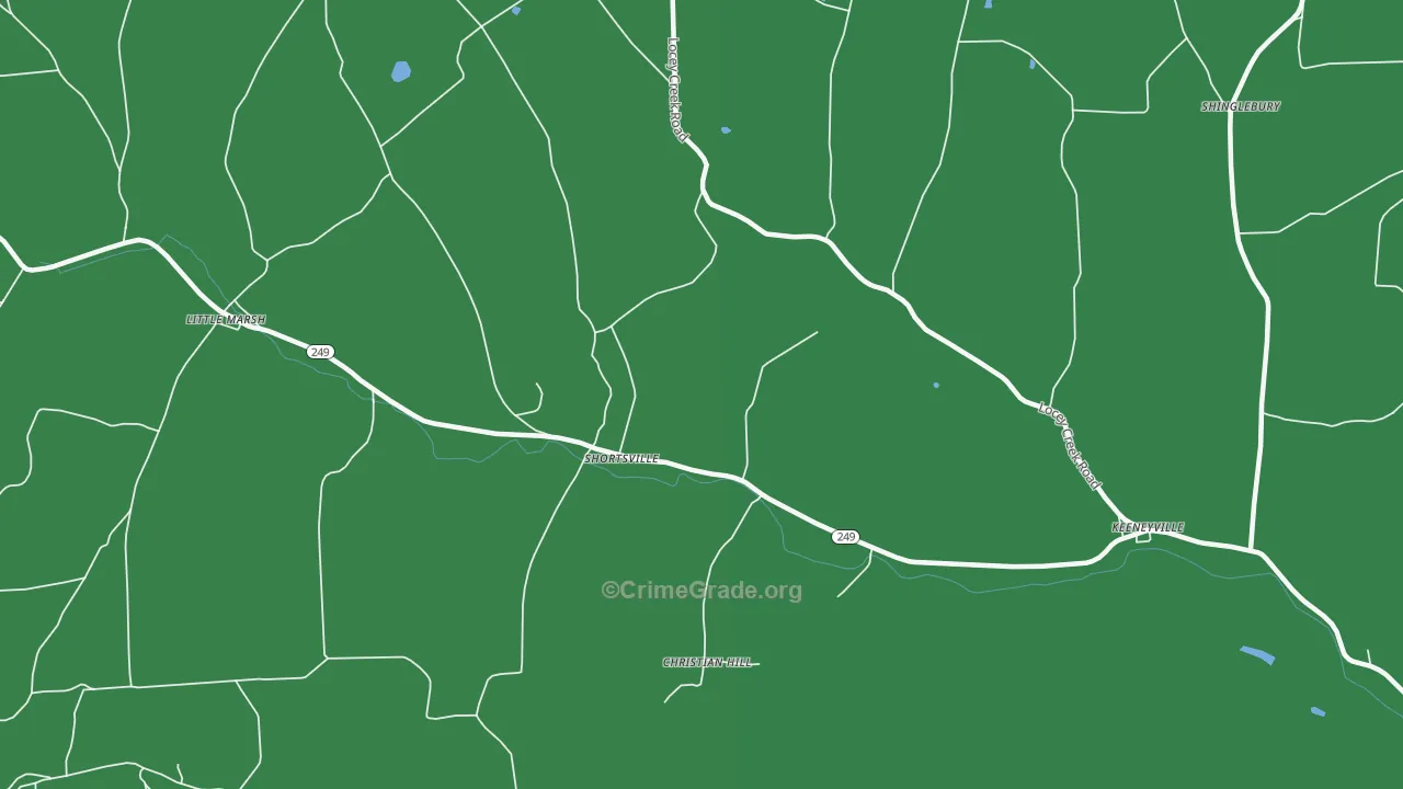 Shortsville, PA Map of Murder Rates