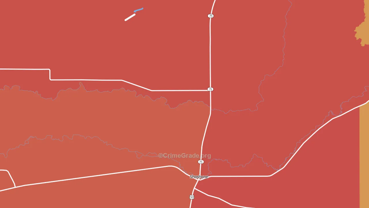 Shoshone, ID Map of Murder Rates