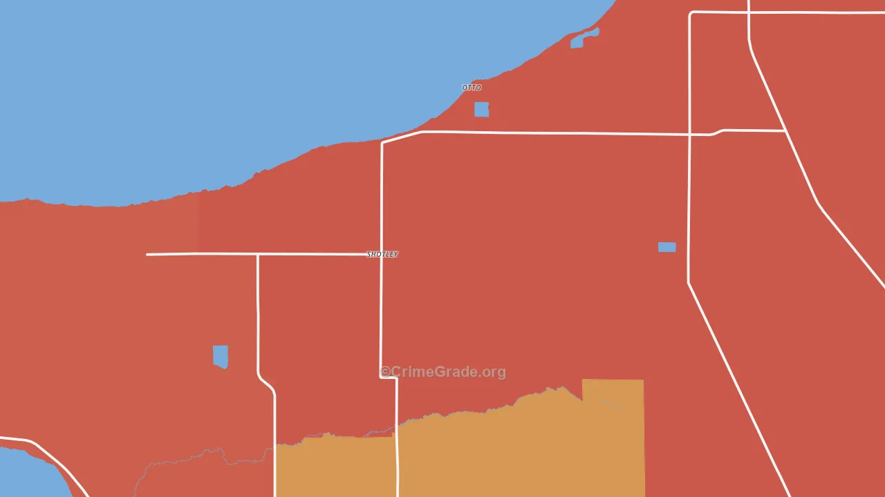 Shotley, MN Map of Murder Rates
