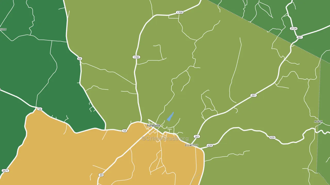 Shreve, KY Map of Murder Rates