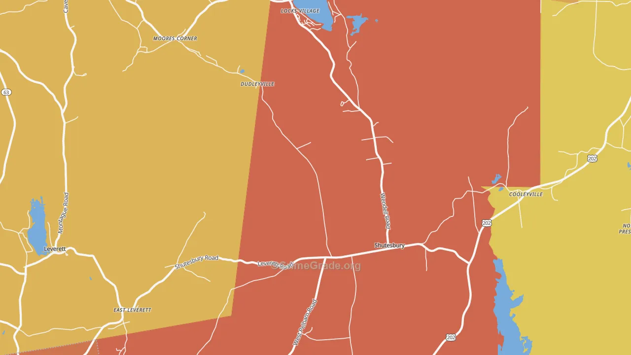 Shutesbury, MA Map of Murder Rates