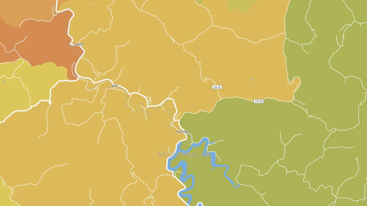 Sias, WV Map of Murder Rates