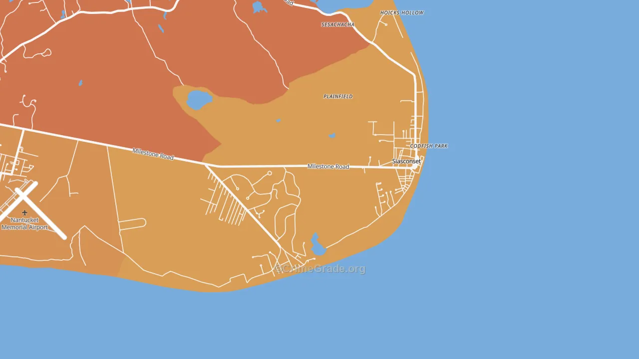 Siasconset, MA Map of Murder Rates