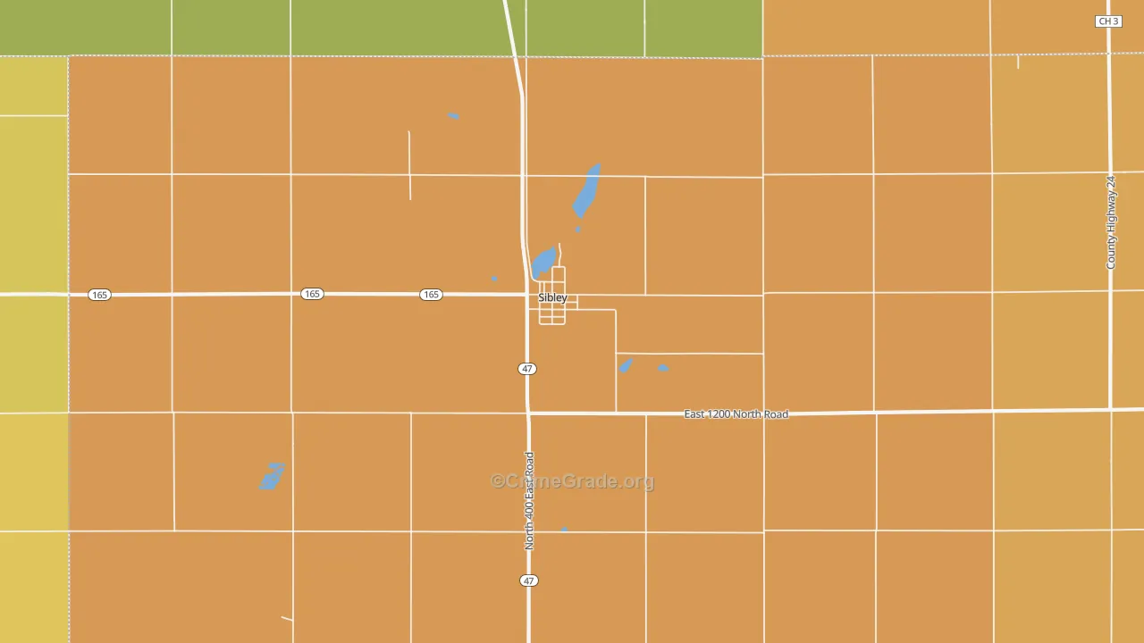 Sibley, IL Map of Murder Rates