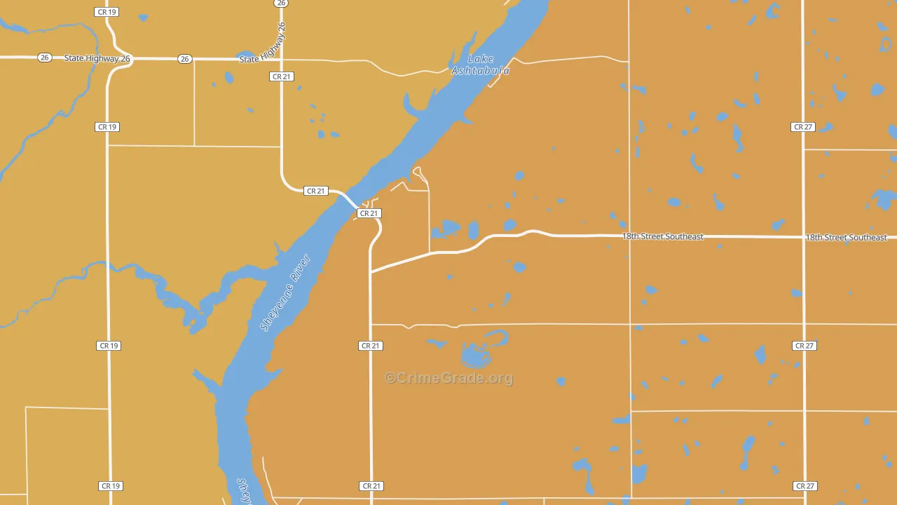 Sibley, ND Map of Murder Rates