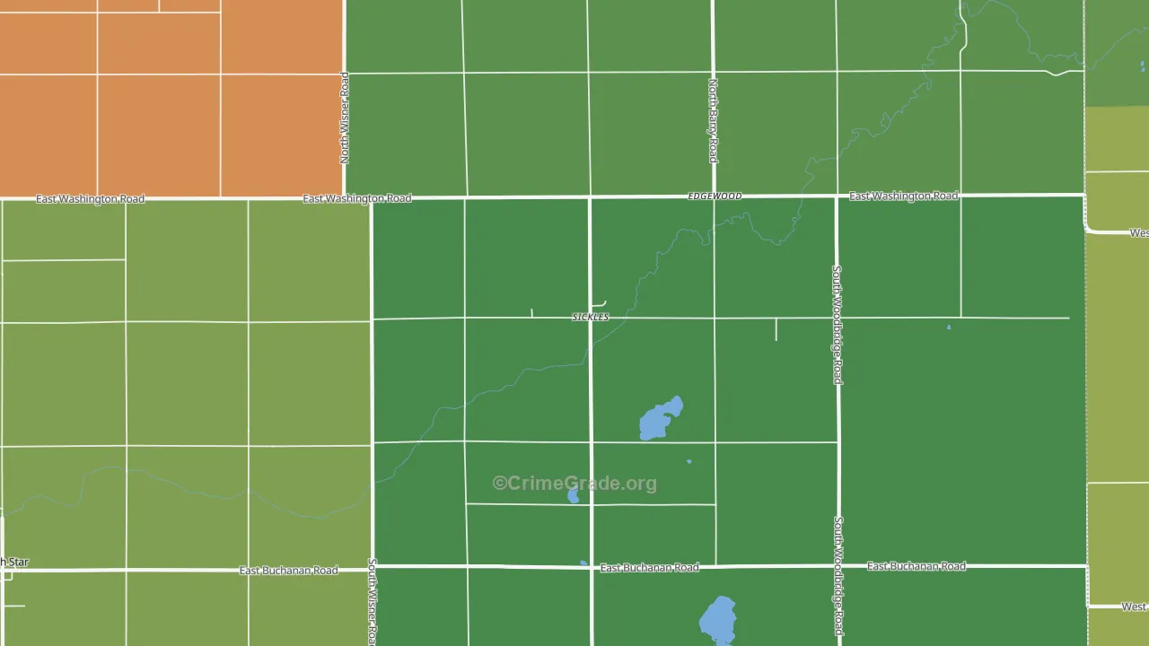 Sickles, MI Map of Murder Rates