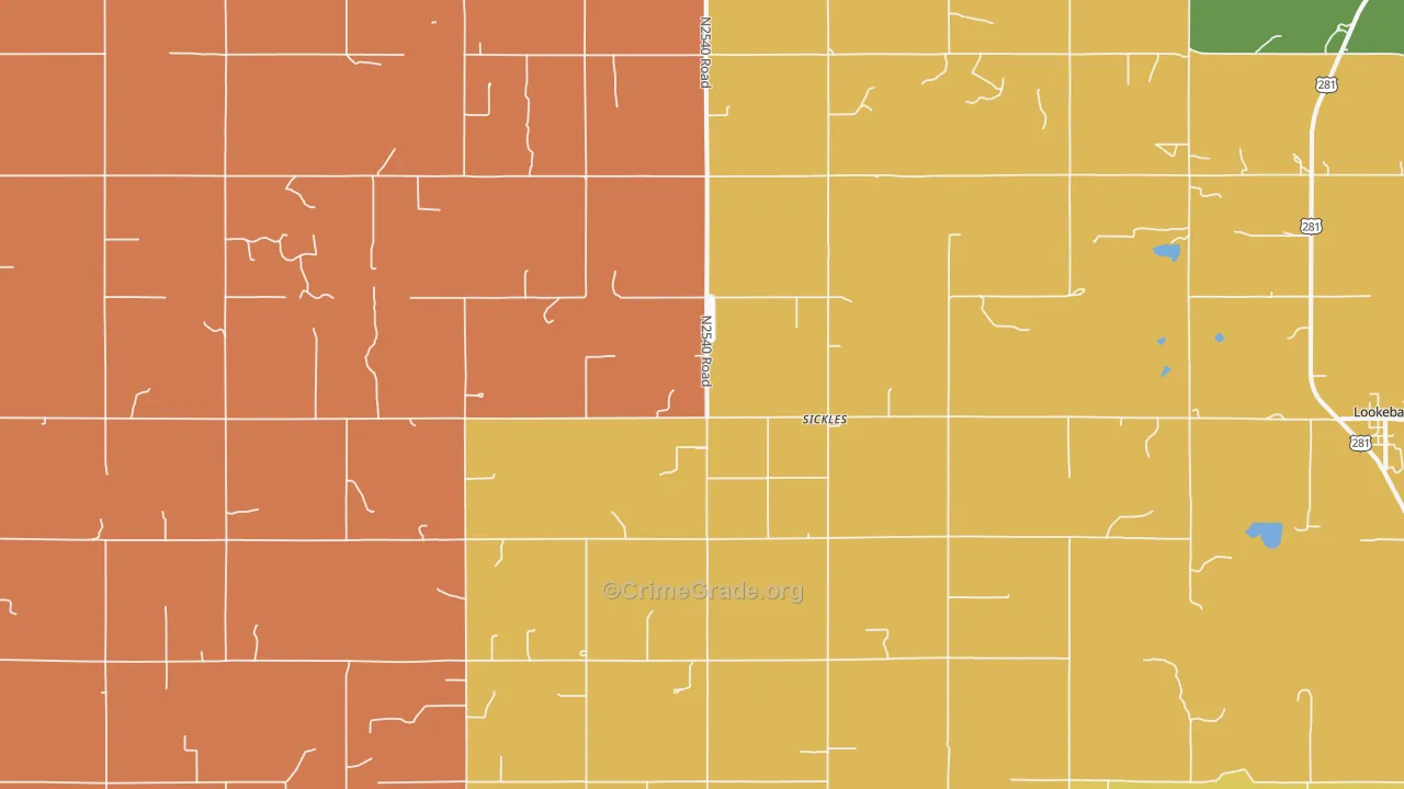 Sickles, OK Map of Murder Rates