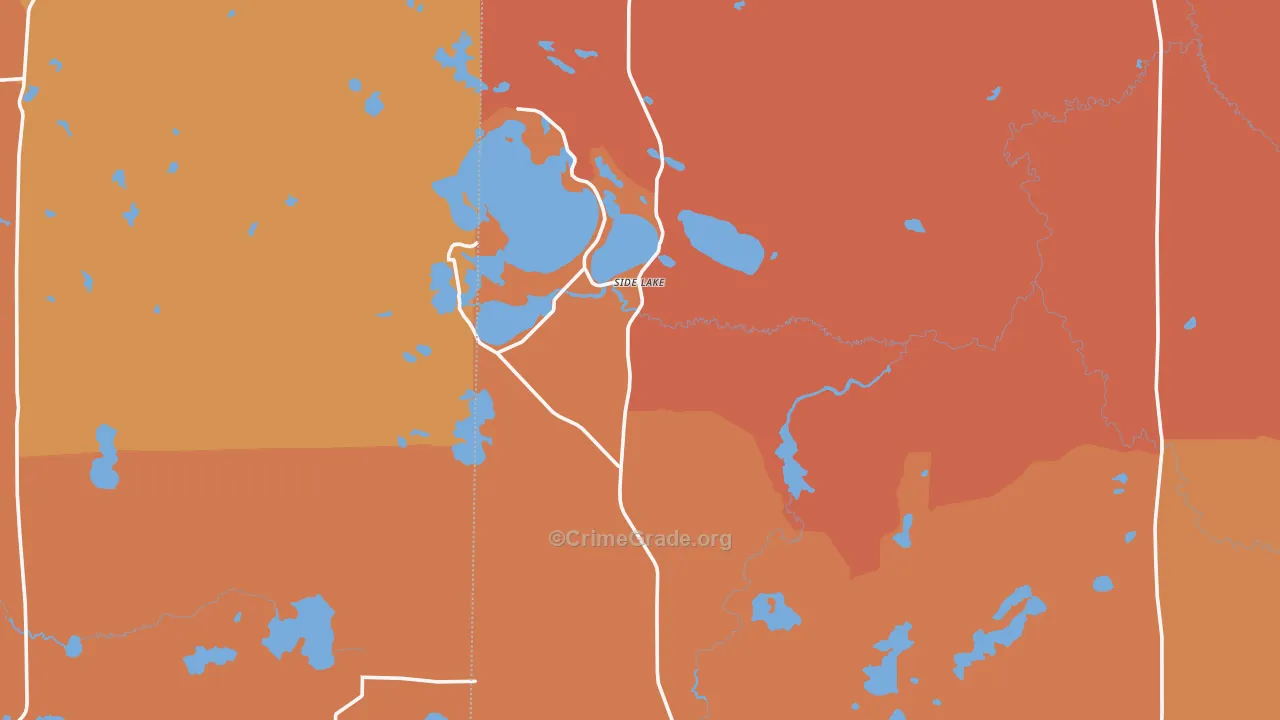 Side Lake, MN Map of Murder Rates