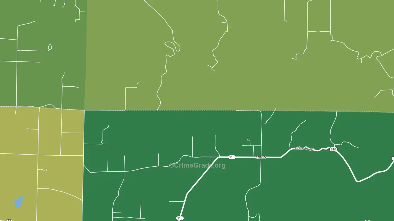 Sidon, AR Map of Murder Rates