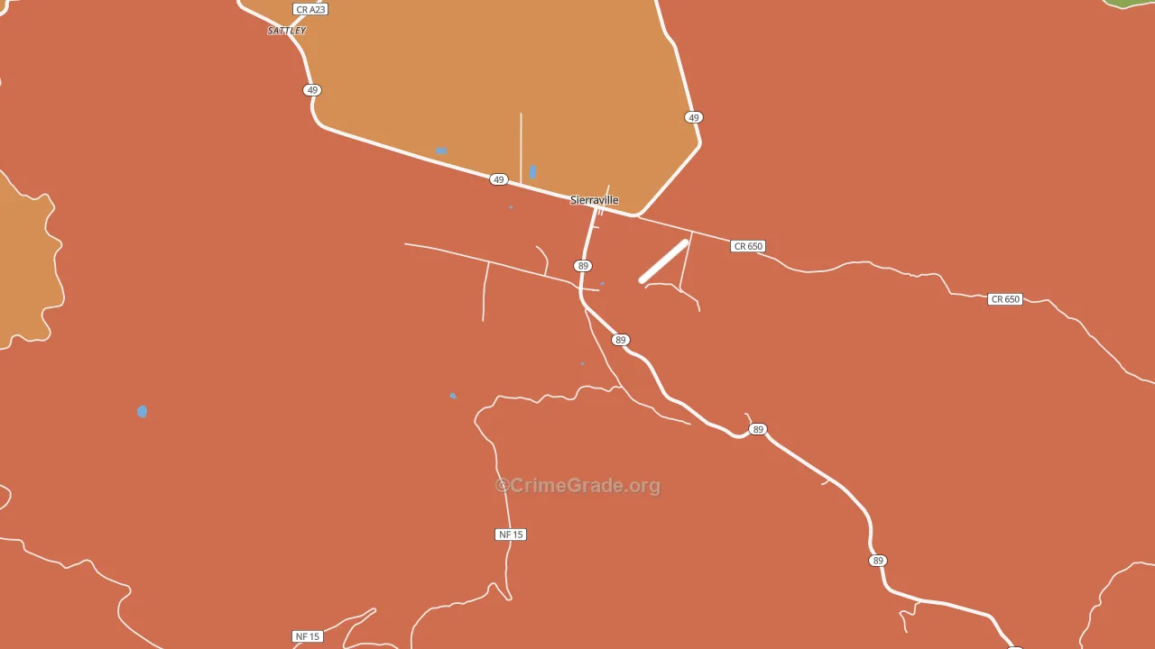 Sierraville, CA Map of Murder Rates