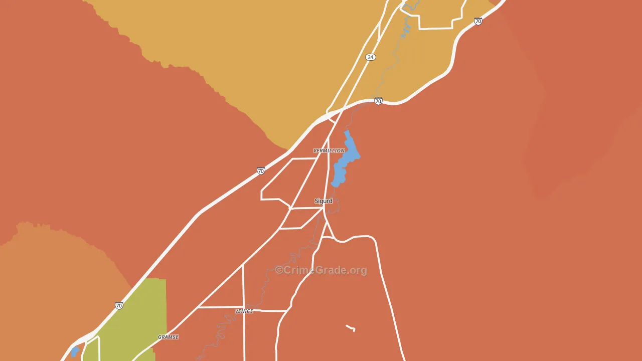Sigurd, UT Map of Murder Rates