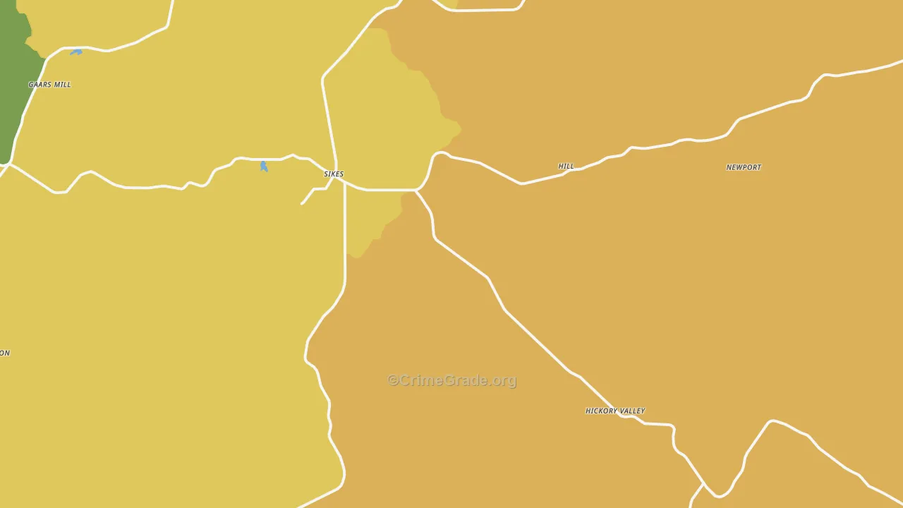 Sikes, LA Map of Murder Rates