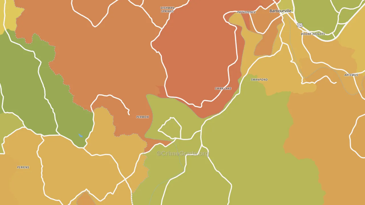 Siler, KY Map of Murder Rates