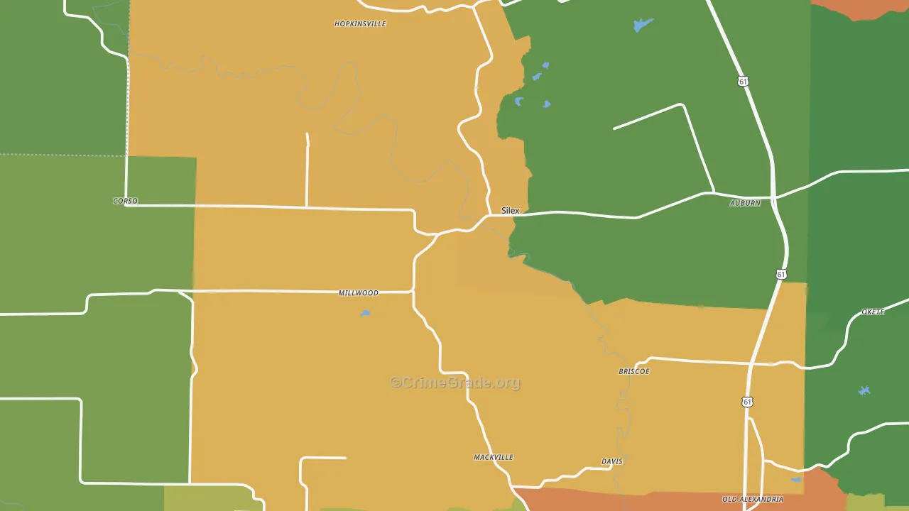 Silex, MO Map of Murder Rates