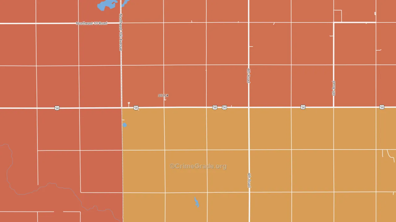 Silica, KS Map of Murder Rates