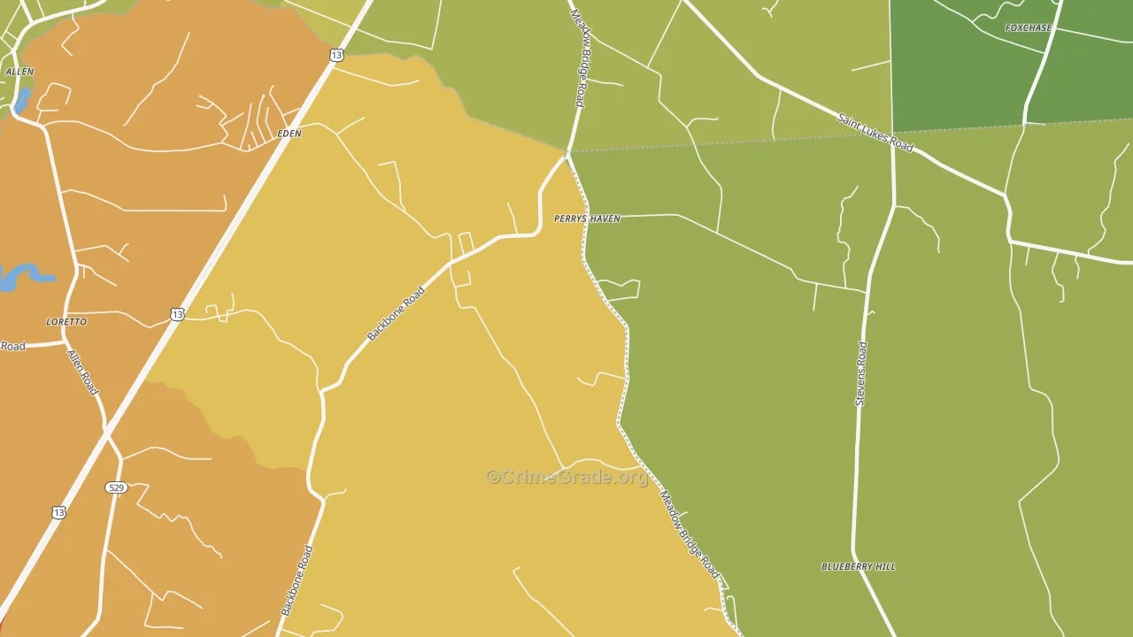 Siloam, MD Map of Murder Rates