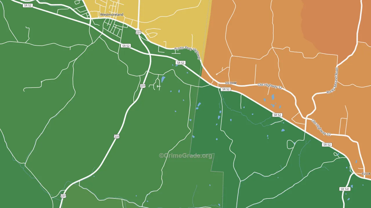 Siloam, TN Map of Murder Rates