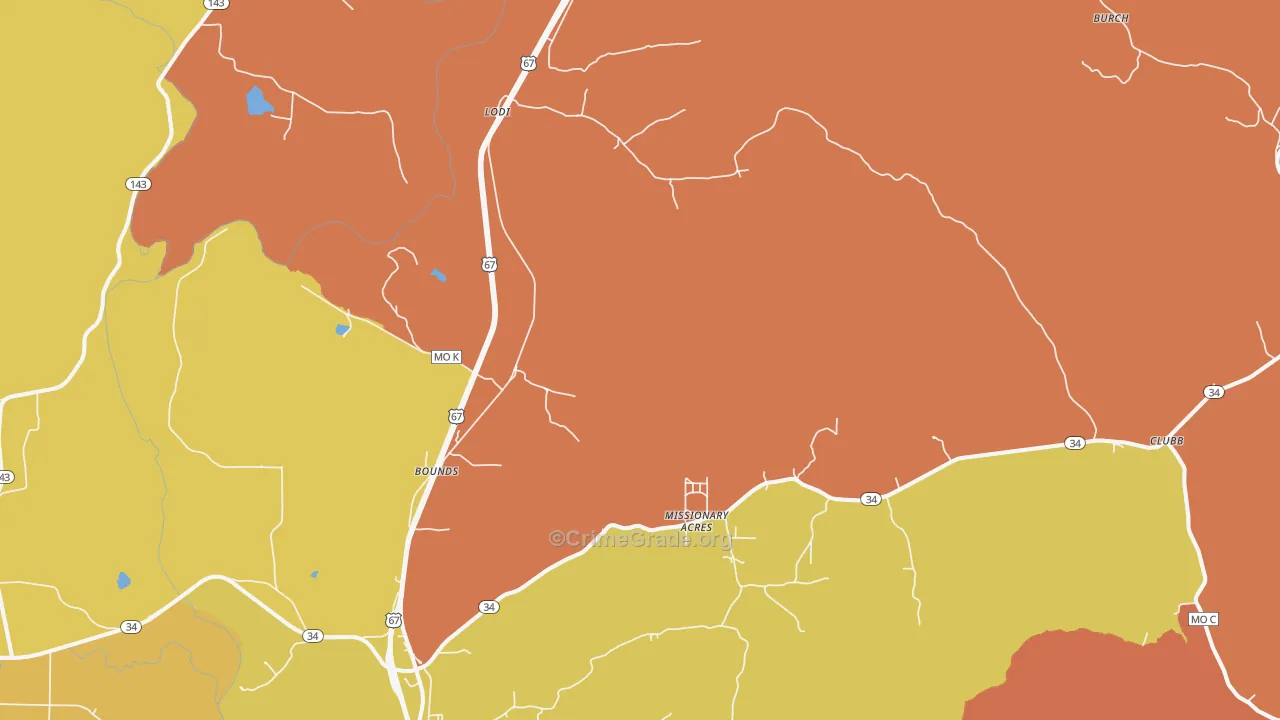 Silva, MO Map of Murder Rates