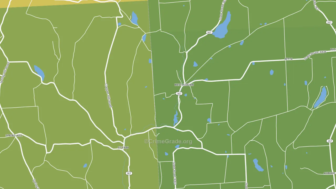 Silvara, PA Map of Murder Rates