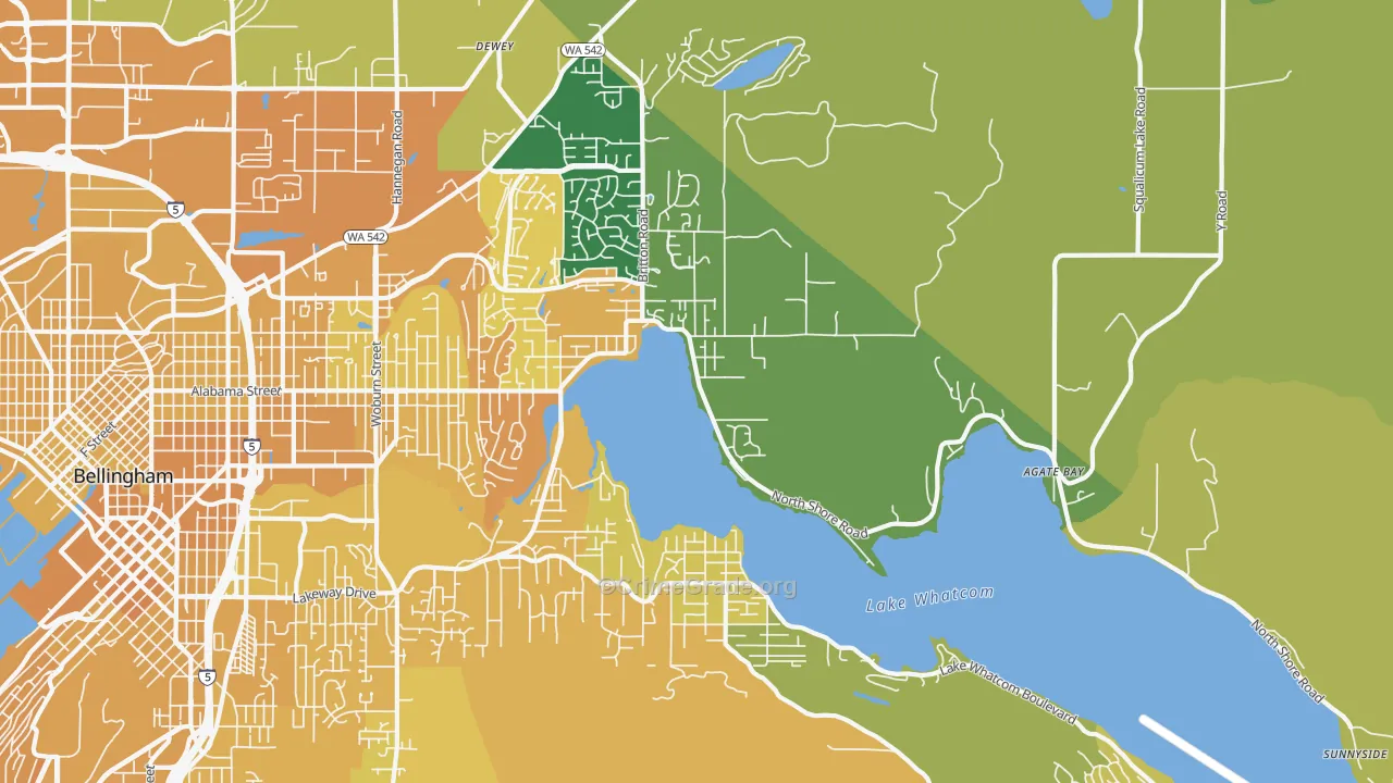 Silver Beach, Bellingham, WA Map of Murder Rates