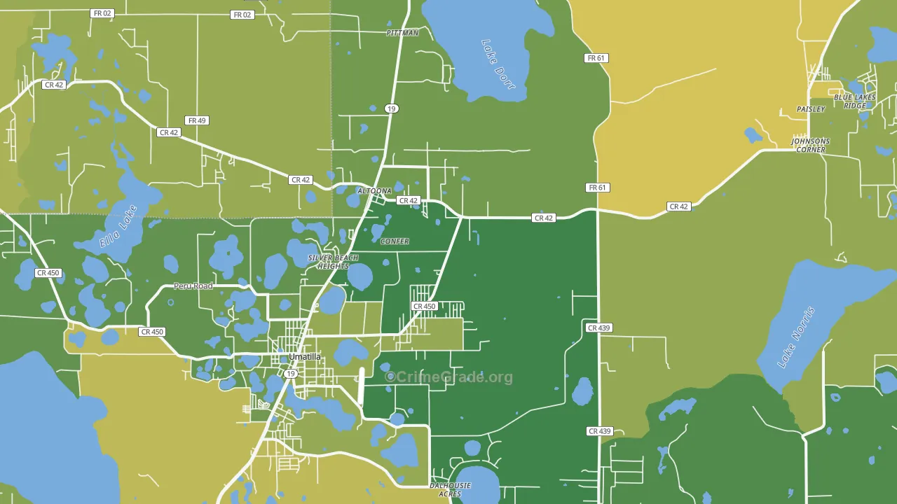 Silver Beach Heights, FL Map of Murder Rates