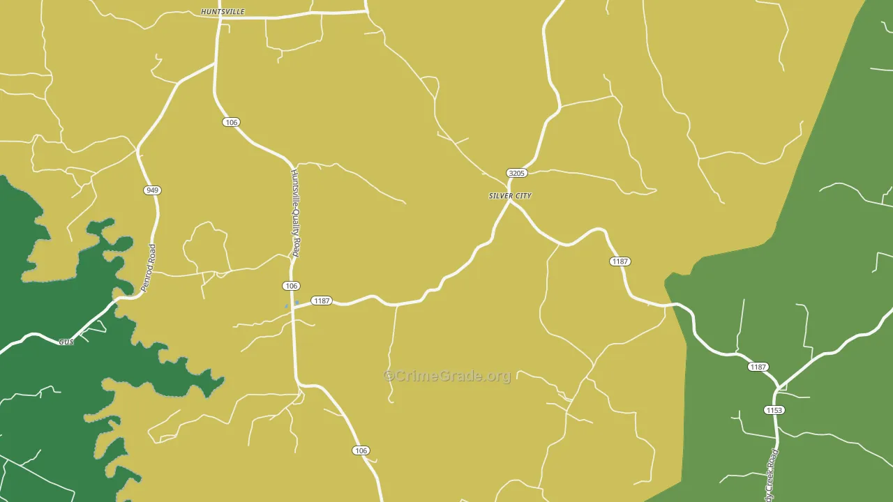 Silver City, KY Map of Murder Rates
