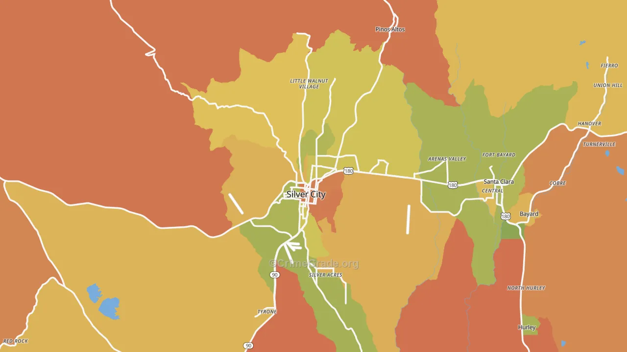 Silver City, NM Map of Murder Rates