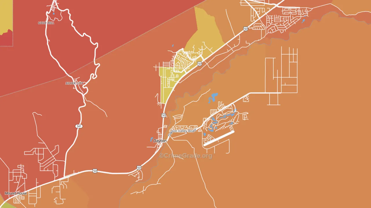 Silver City, NV Map of Murder Rates