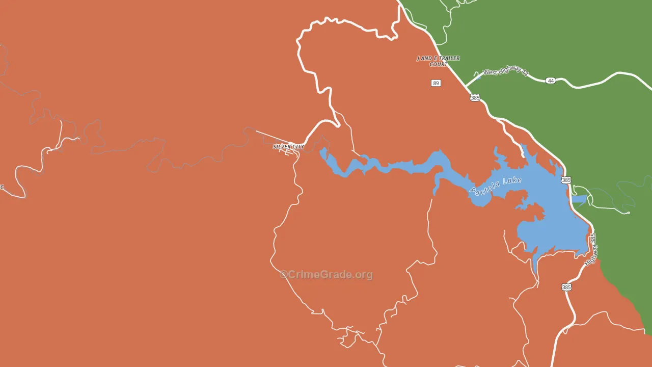Silver City, SD Map of Murder Rates