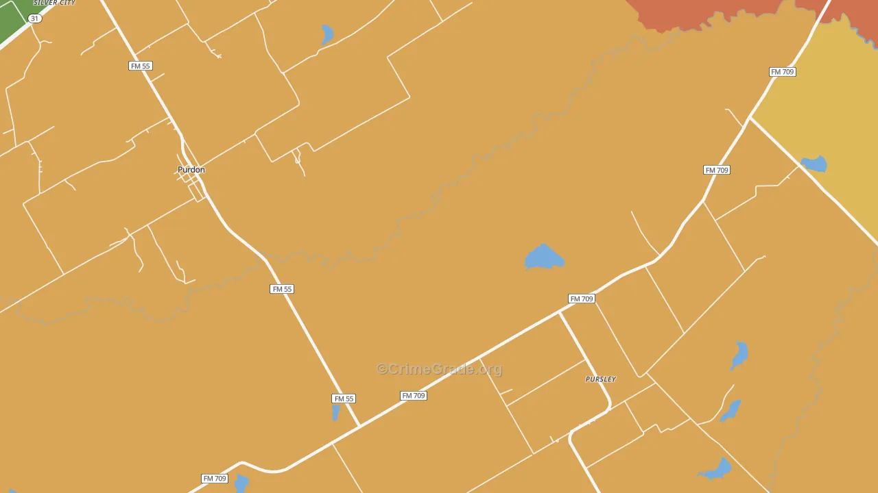 Silver City, TX Map of Murder Rates